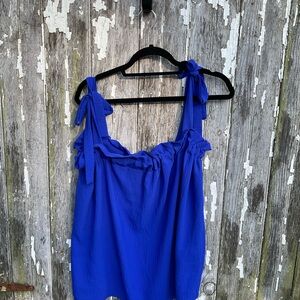 Entro Royal Blue Blouse with Bow Straps